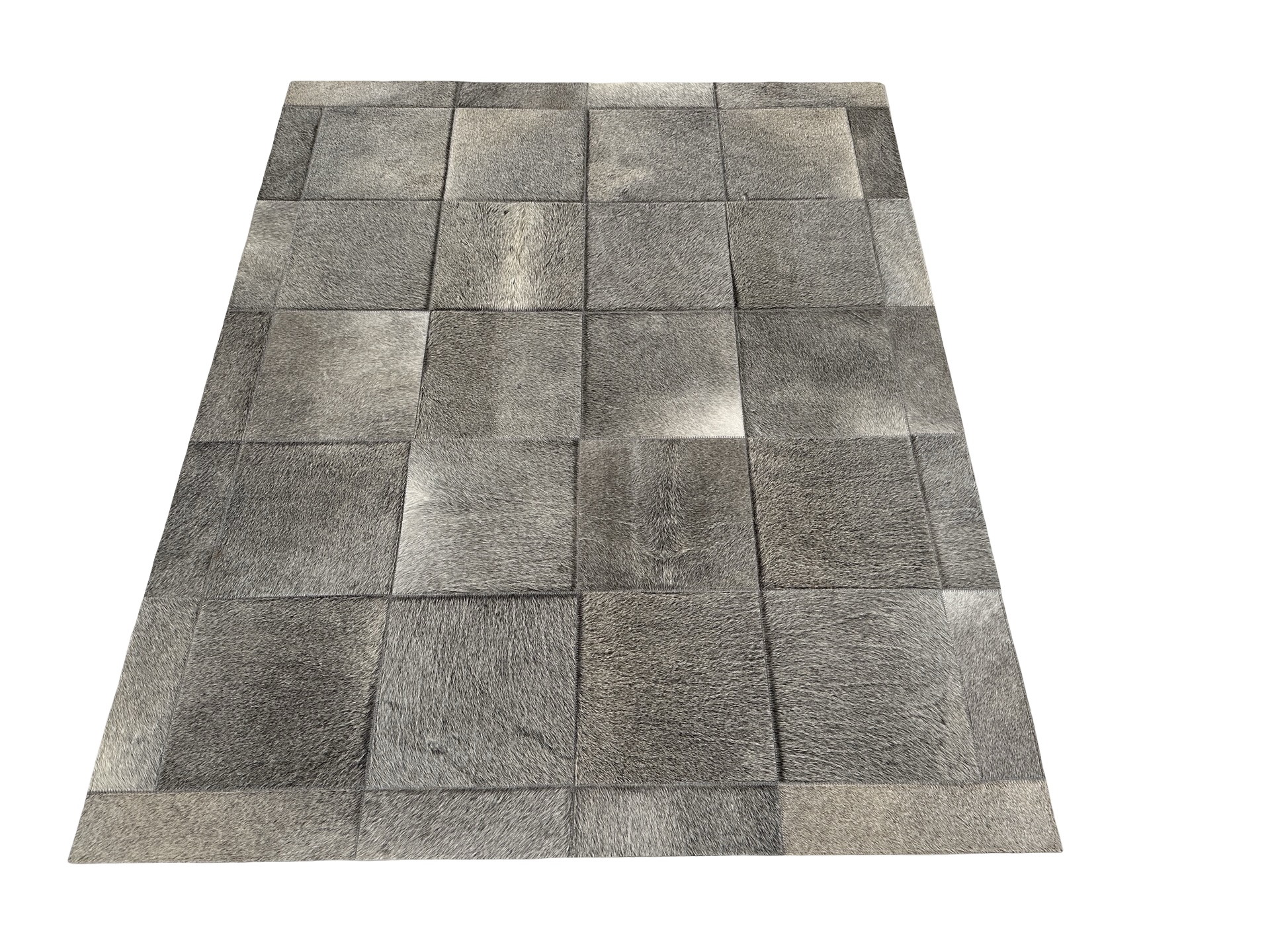 Kožený koberec Aros sivý