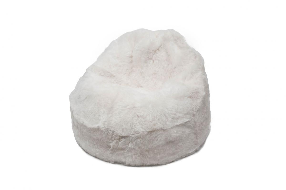 Sedací pytel - bean bag - bílý, střižený