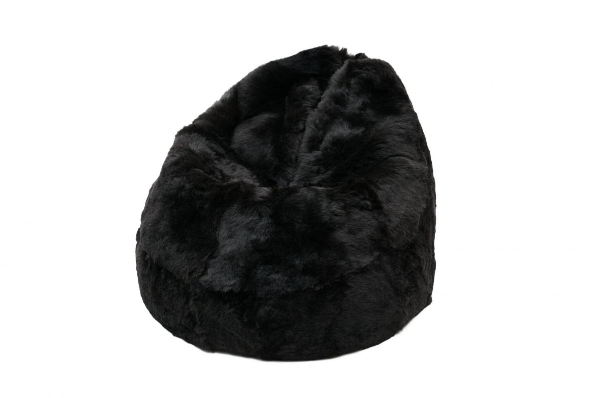 Sedací pytel - bean bag - černohnědý, střižený