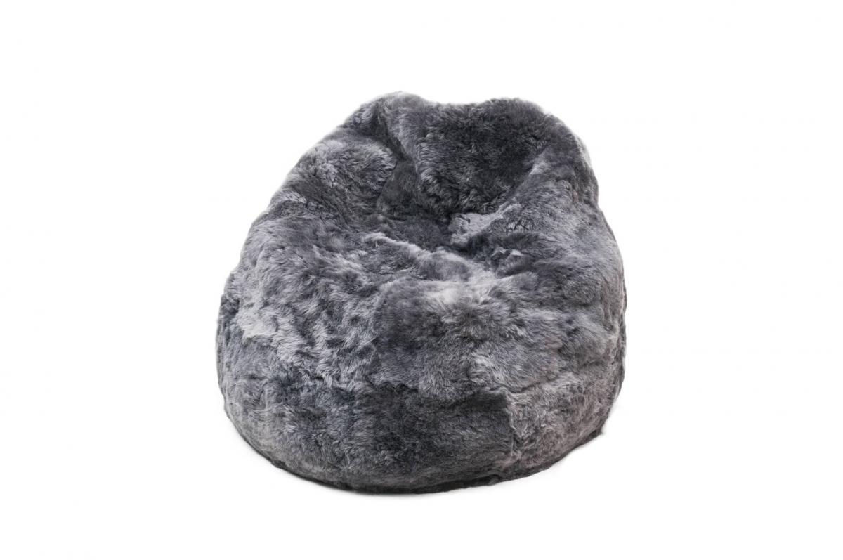 Sedací pytel - bean bag - šedý, střižený