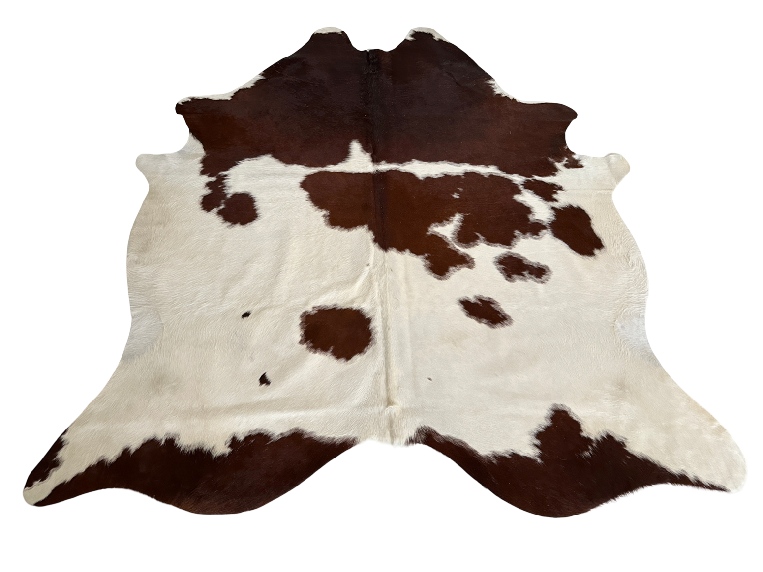 Koberec kusový hovädzia koža 3,7 m2, hnedobiela 906