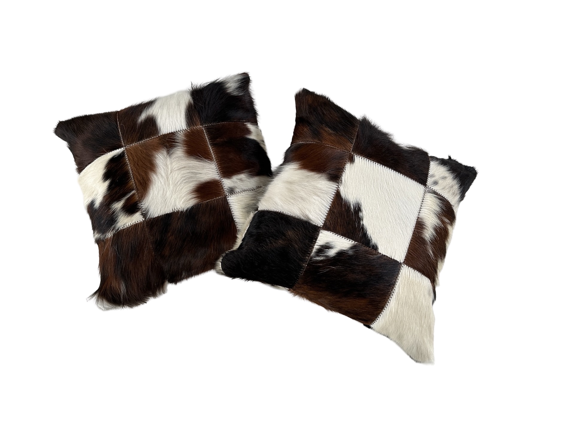 Kožený vankúš - exotic tricolor 45x45 patch